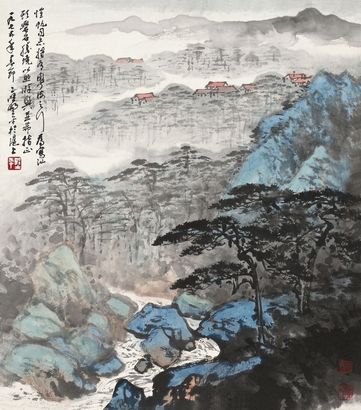 应野平 1975年作 汕头胜景 镜片