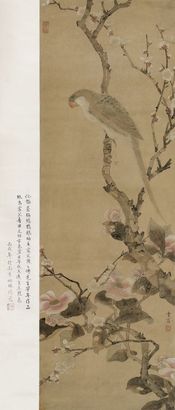陈之佛 梅花鹦鹉 立轴