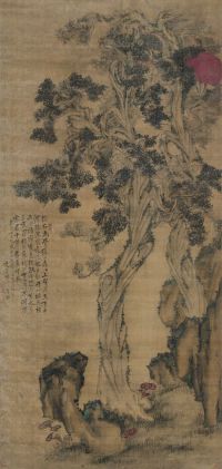 李鱓 1748年作  椿萱百龄 立轴