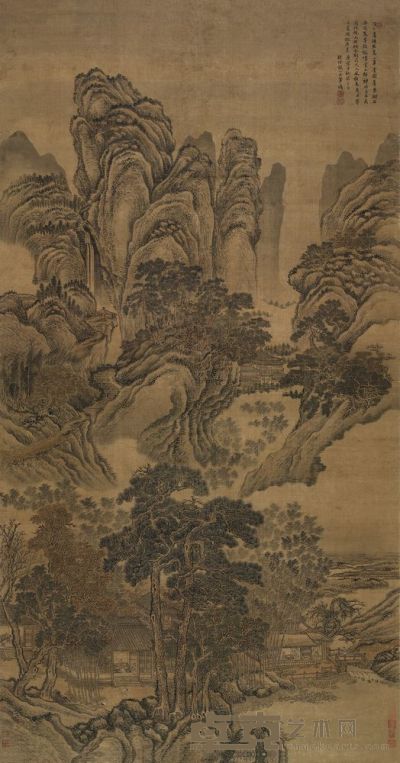 王翚 1710年作 嵩山草堂图 立轴 187.5×100cm