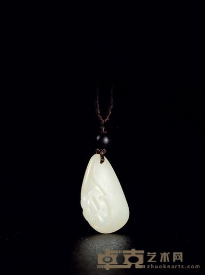 福壽萬代 白玉掛件 33×21×11mm