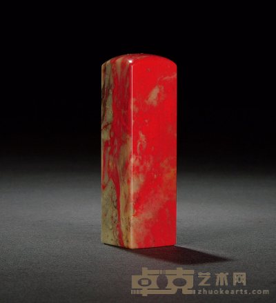昌化鸡血石方章 2×2×6.8cm