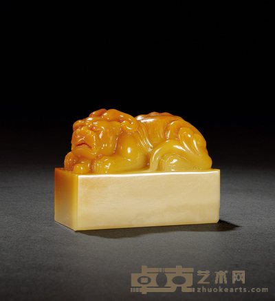 寿山山仔濑石螭钮章 6.1×2.8×4.5cm