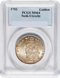 1793年荷兰乌特勒支省1Guiden银币一枚
