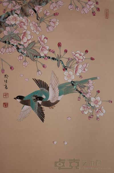 花鸟立轴 66×43