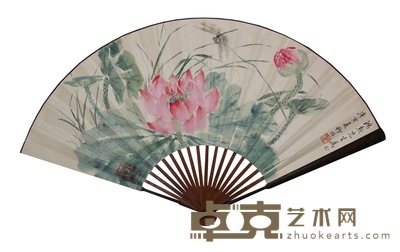花卉成扇 18×48