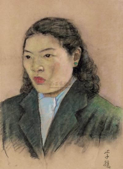 李超士 1948年作 妇女肖像
