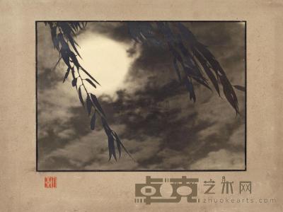 吴中行 约1930年代 月上柳梢 22.1×29cm