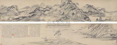 沈颢 辛卯（1651年）作  临富春山居图  手卷