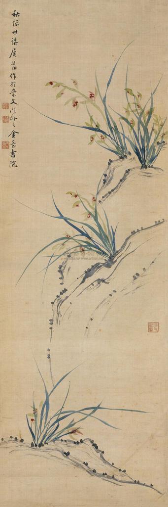 顾莼 幽兰  立轴