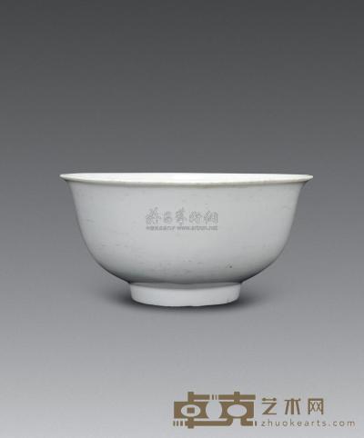 明 甜白釉宫式碗 直径17.5cm