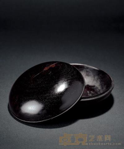 民国 紫檀印盒 直径7cm
