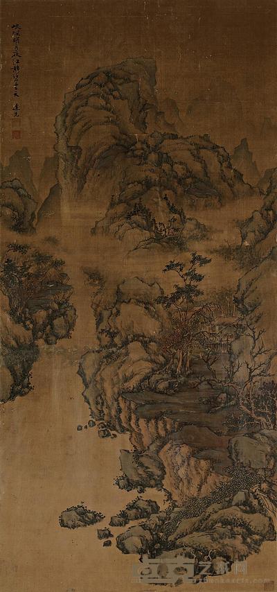 白宗魏 山水 镜框 115×54cm