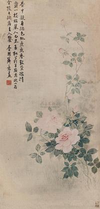 李瑶屏 花卉 立轴