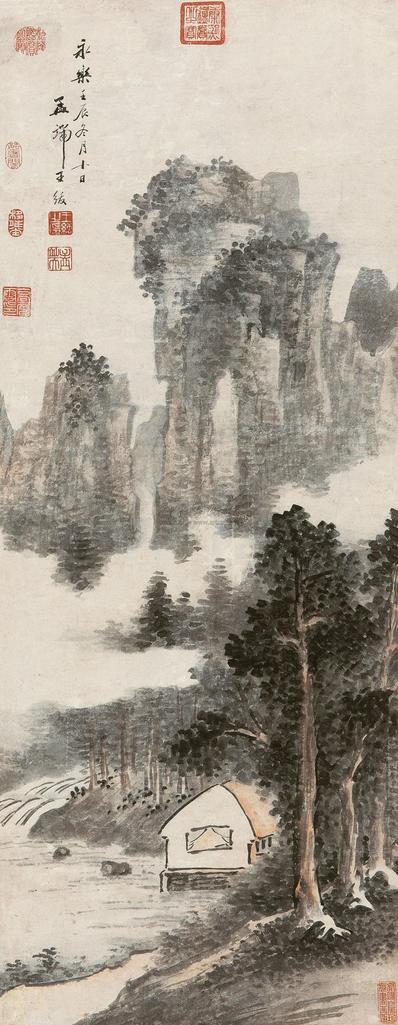 王绂 （款） 松溪闲居图 立轴