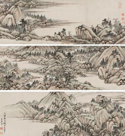 王原祁 溪山图 手卷
