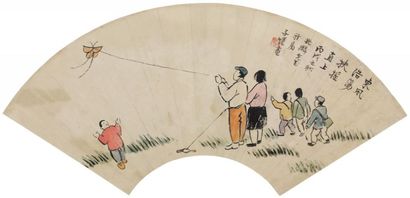 人物扇面