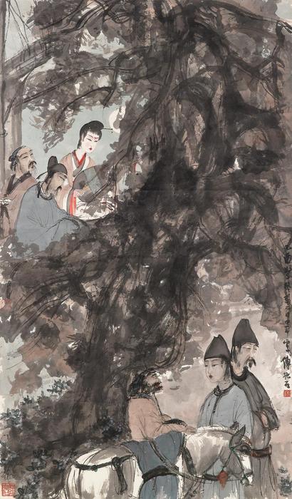 傅抱石 1945年作 琵琶行 镜心