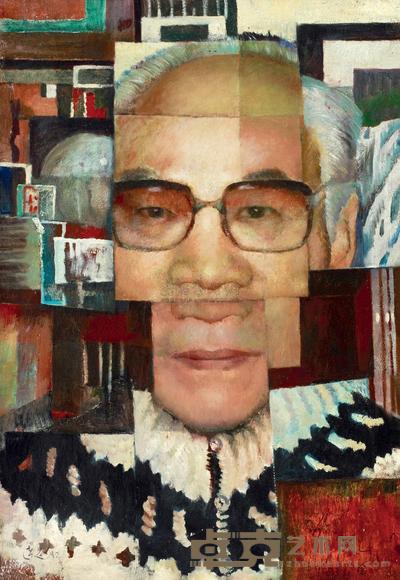 曹达立 1992年作 吴作人像 71×49cm