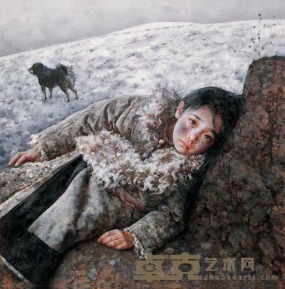艾轩 2005年作 远方飘来陌生的歌 110×110cm