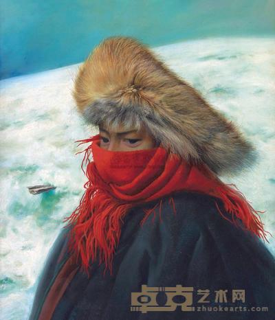 张中亮 1996年作 红头巾 60×50cm