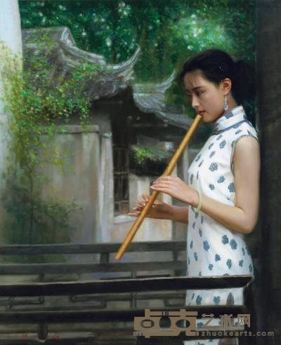 陈逸鸣 箫声响起 81×66cm