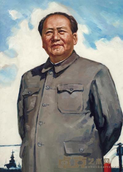 佚名 大海航行靠舵手 72×53cm
