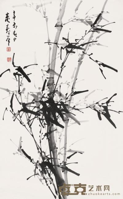董寿平 1991年作 墨竹 镜心 94.5×59cm