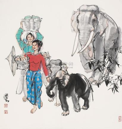 史国良 傣族风情 镜心