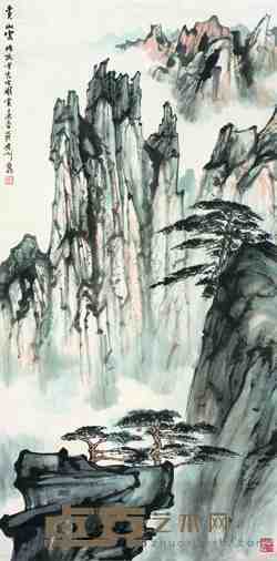 《山水》 131×65cm