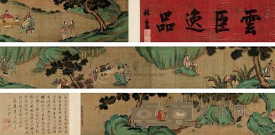 顾见龙 （款） 山水人物 手卷 25×331cm