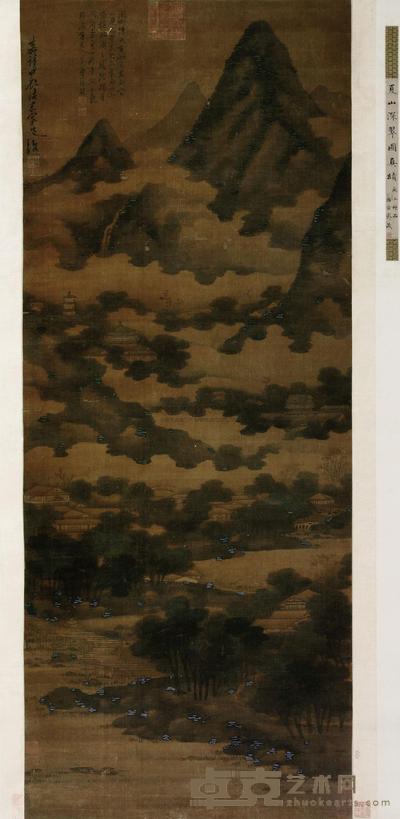 陈道复 夏山深翠图 镜心 149×60cm