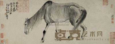 钱沣 瘦马图 手卷 27×72cm