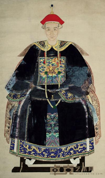 佚名 皇帝像 立轴 152×90cm