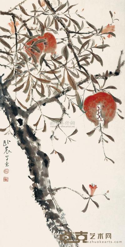 苏卧农 多子图 镜心 71×36cm