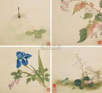 陆治 1553年作 花卉 册页 （十选四开）