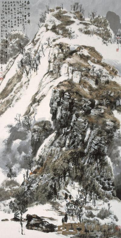 白云乡 2010年作 南山雪霁 136×68cm