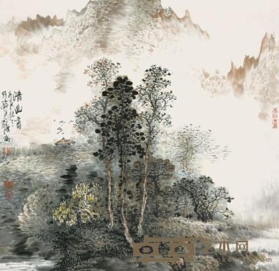 王树清 2010年作 清幽图 68×68cm