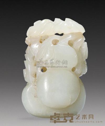 清 玉雕葫芦坠 高4.2cm