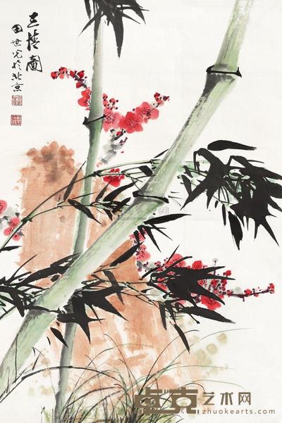 田世光 三情图 镜心 72×48cm