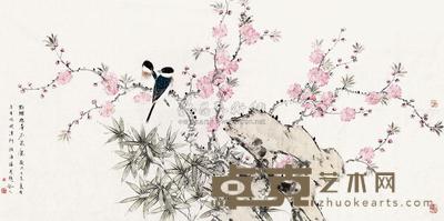 周午生 点缀疏华 软片 66×130cm