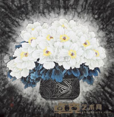 王天胜 花卉 镜心 66×65cm