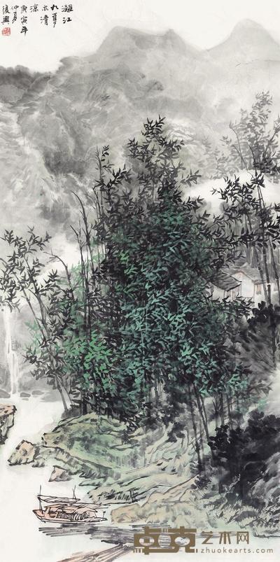 张复兴 漓江九夏亦清凉 软片 138×68cm