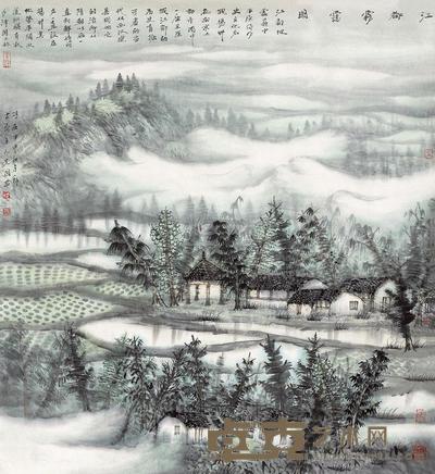 曾先国 江都雾霭图 镜心 97×89cm