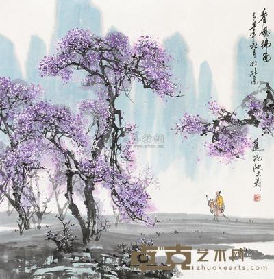 夏柏森 春风拂面 镜心 67×66cm