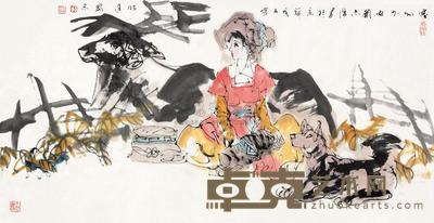 于志学 塞外少女 镜心 70×138cm
