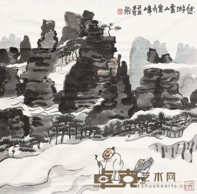 刘二刚 悠游云山 软片 68×68cm