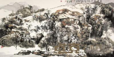 白云乡 山水 软片 69×138cm