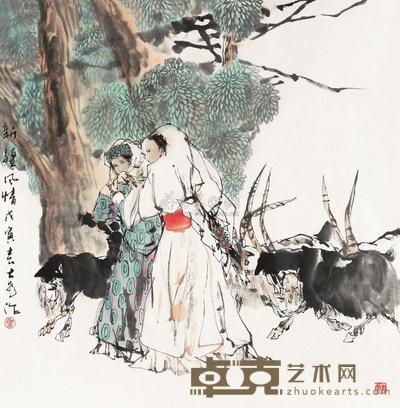 刘大为 新疆风情 镜心 68×68cm