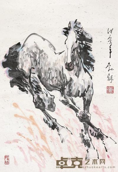 刘勃舒 马 立轴 75×52cm